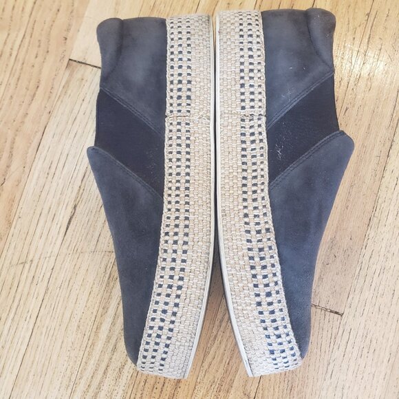 Vince Women's Wilden Black Suede Espadrille Platform Slip On Shoes Coastal 10 - Picture 4 of 10